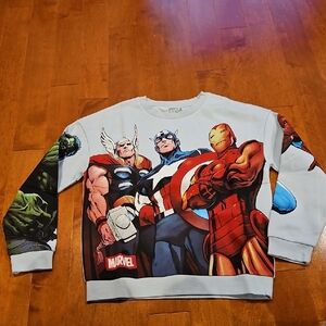 New Marvel Kids  Avengers Graphic Crewneck Sweater
